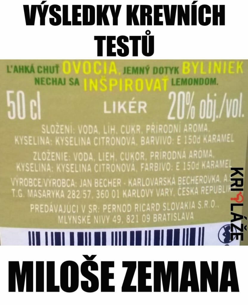 Krevní testy Miloše Zemana